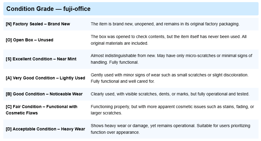 Condition Grade — fuji-office